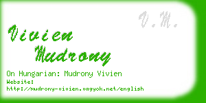 vivien mudrony business card